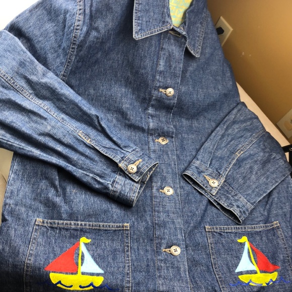 Jean Jacket Large, Hand Designed - Picture 2 of 8